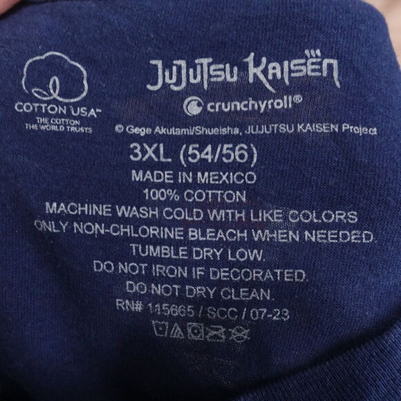 JUJUTSU KAISEN TOKYO HIGH SCHOOL CRUNCHY ROLL BLUE ANIME TSHIRT SZ 3XL - Picture 7 of 7